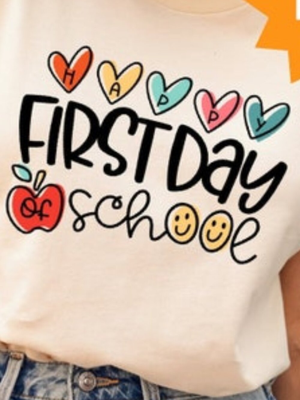 Happy First Day of School Shirt, Back to School Shirt, Teacher Shirt - Picture 2 of 4